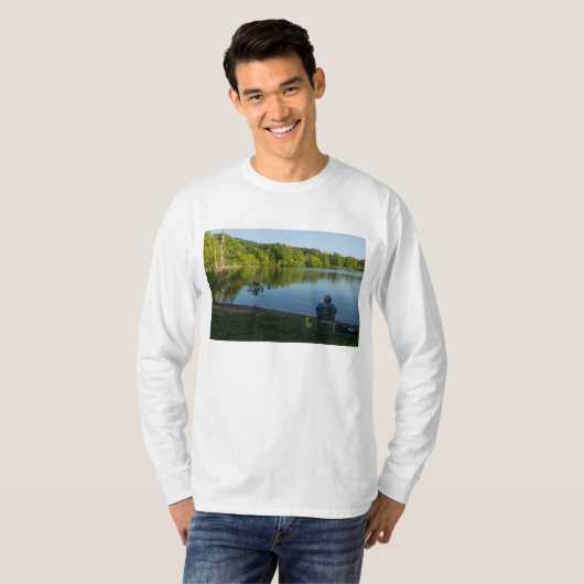 朝の釣り Tシャツ (正面フル)