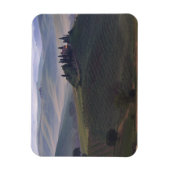 朝の長方形の磁石のトスカーナの家 マグネット (縦)