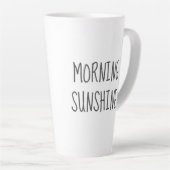 朝の陽射素朴しかわいい水色ひまわり カフェラテマグ (右アングル)