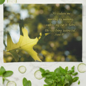 朝の離れ日の光の中のイザヤの詩 キッチンタオル (折り畳み)