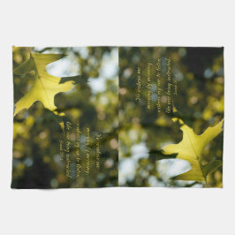 朝の離れ日の光の中のイザヤの詩 キッチンタオル