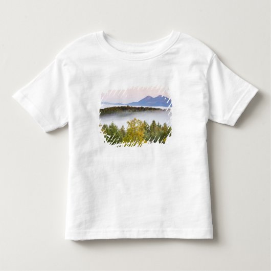 朝の霧とパーシーの山が トドラーTシャツ (正面)