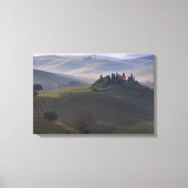 朝の霧のキャンバス印刷のトスカーナの家 キャンバスプリント (正面)