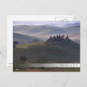 朝の霧のバー葉書のトスカーナの家 ポストカード (正面/裏面)