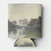 朝の霧の中で水の上に家々をクール 缶クーラー (正面)