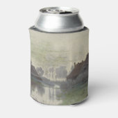 朝の霧の中で水の上に家を沸かす 缶クーラー (缶裏面)