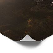 朝の霧の中のブルグエルツ城 ポスター (角)