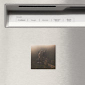 朝の霧の中のブルグエルツ城 マグネット (インサイチュ (食洗機))