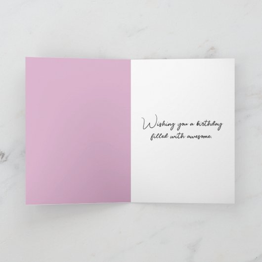 朝の霧の中の熱気球誕生日 カード (内部)