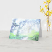 朝の霧の挨拶状 カード (黄色い花)