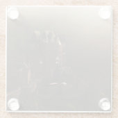 朝の霧の町のEltzの城 ガラスコースター (裏面)