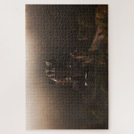 朝の霧の町のEltzの城 ジグソーパズル