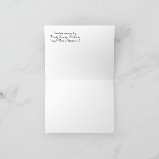 朝の霧を霧で….. カード (内部)