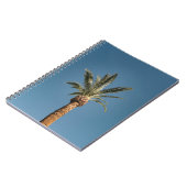 朝の青空の下の緑のヤシの木 ノートブック (左側)