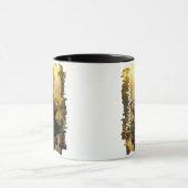 朝の静かな池のフクロクの反射 マグカップ (中央)