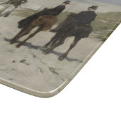 朝の馬に乗るビーチ(Anton Mauve著) カッティングボード (角)