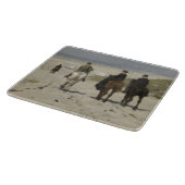 朝の馬に乗るビーチ(Anton Mauve著) カッティングボード (角)