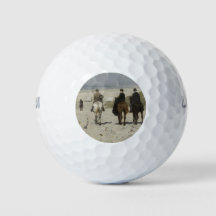 朝の馬に乗るビーチ（Anton Mauve著）