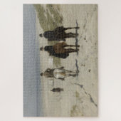 朝の馬に乗るビーチ（Anton Mauve著） ジグソーパズル (縦)