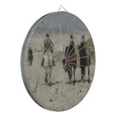 朝の馬に乗るビーチ（Anton Mauve著） ダーツボード (正面左)