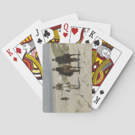 朝の馬に乗るビーチ（Anton Mauve著） トランプ