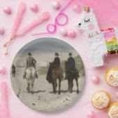 朝の馬に乗るビーチ（Anton Mauve著） ペーパープレート (パーティー)