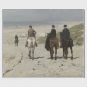 朝の馬に乗るビーチ（Anton Mauve著） ラッピングペーパー (フラット)