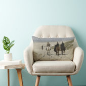 朝の馬に乗るビーチ(Anton Mauve著) ランバークッション (椅子)