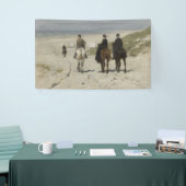 朝の馬に乗るビーチ（Anton Mauve著） 横断幕 (トレードショー)