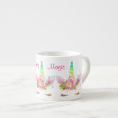 朝の魔法のユニコーンの虹 エスプレッソカップ (正面右)