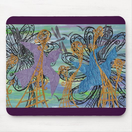 朝の鳥のmousepad マウスパッド (正面)
