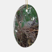 朝の鳩のネスティング セラミックオーナメント (右)