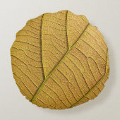朝の黄金色の葉柄。  ラウンドクッション (裏面)
