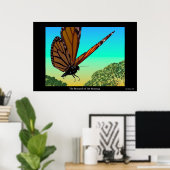 朝の（昆虫）オオカバマダラ、モナーク ポスター (ホームオフィス)