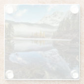 朝のmood |湖Eibsee ガラスコースター (裏面)