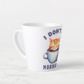 朝はしないし、コーヒーと一緒にかわいいオレンジ猫 カフェラテマグ (左アングル)
