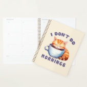 朝はしないし、コーヒーと一緒にかわいいオレンジ猫 プランナー手帳 (ディスプレー)