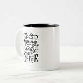 朝はコーヒーから始まる ツートーンマグカップ (正面左)