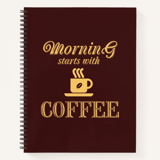 朝はコーヒーから始まる ノートブック (正面)