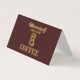 朝はコーヒーから始まる 名刺