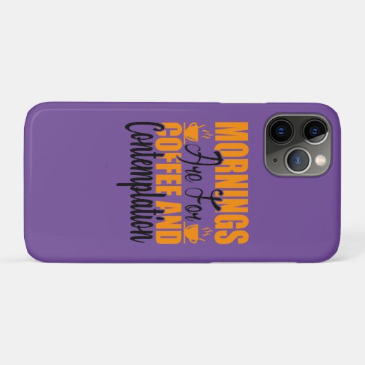 朝はコーヒーと内省のため Case-Mate iPhoneケース (裏面(横))