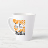 朝はコーヒーと熟考のためだ カフェラテマグ (左アングル)