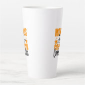 朝はコーヒーと熟考のためだ カフェラテマグ (正面)