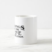 朝はコーヒーと熟考のためだ コーヒーマグカップ (中央)