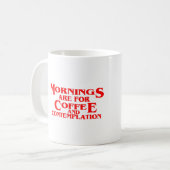 朝はコーヒーと熟考、引用文 コーヒーマグカップ (正面左)