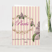 朝はシャンゼリゼを散歩感謝していする サンキューカード (裏面)