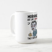 朝はヴァンパイアみたいだ コーヒーマグカップ (正面左)