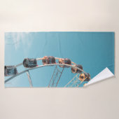 朝は白いフェリーの車輪 バスタオル (バスタオル)