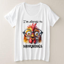朝は苦手です！ プラスサイズTシャツ