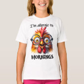 朝は苦手です！ Tシャツ (正面)
